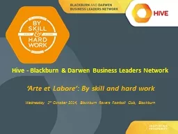 Hive - Blackburn & Darwen Business Leaders Network
