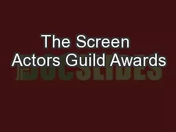 The Screen Actors Guild Awards