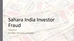 Sahara India Investor Fraud