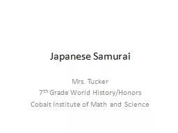 Japanese Samurai Mrs. Tucker