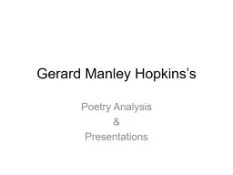 Gerard Manley Hopkins’s