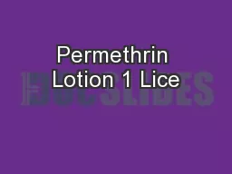 Permethrin Lotion 1 Lice
