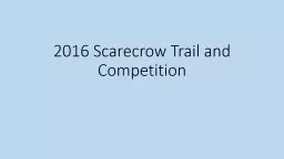 2016 Scarecrow Trail and Competition