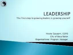 LEADERSHIP The first step to growing leaders is growing yourself