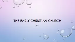 The early Christian church