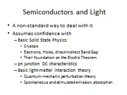 Semiconductors  and Light