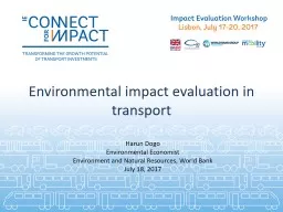 Environmental impact evaluation in transport