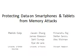 Protecting Data on Smartphones & Tablets