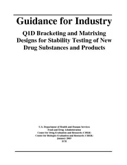 Guidance for Industry QD Bracketing and Matrixing Desi