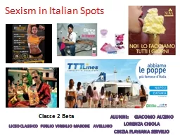 Sexism  in  Italian   Spots