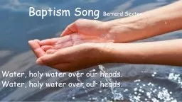 Baptism  Song  Bernard  Sexton