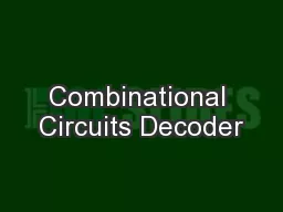 Combinational Circuits Decoder