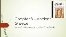 Chapter 8 – Ancient Greece