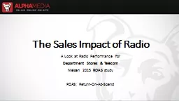 The Sales Impact of Radio