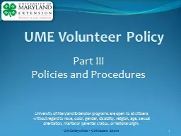1 Part  III  Policies and Procedures