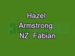 Hazel Armstrong  NZ  Fabian