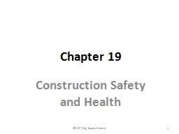 Chapter  19 Construction Safety and Health