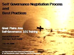Self Governance Negotiation Process
