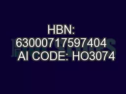 HBN: 63000717597404   AI CODE: HO3074