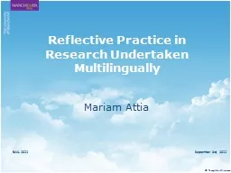 Reflective Practice in Research Undertaken
