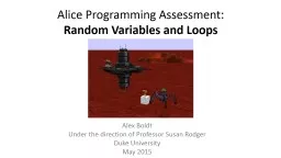 Alice Programming Assessment: