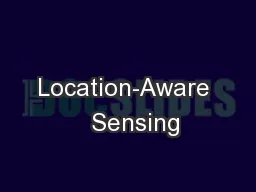 Location-Aware   Sensing