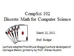 CompSci 102 Discrete Math for Computer Science
