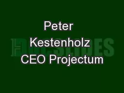 Peter  Kestenholz CEO Projectum