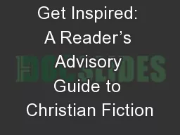 Get Inspired: A Reader’s Advisory Guide to Christian Fiction