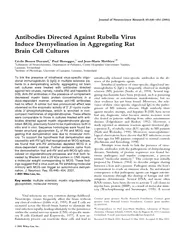 Antibodies Directed Against Rubella Virus Induce Demye