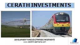 PRESENTATION  BY CERATH INVESTMENTS