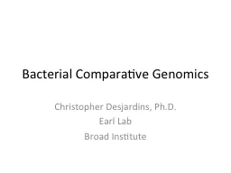 Bacterial Comparative Genomics