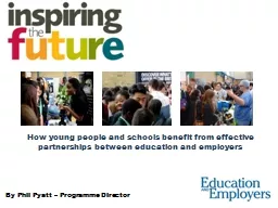 How young people and schools benefit from effective partnerships between education and