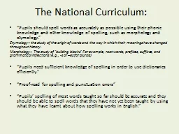 The National Curriculum: