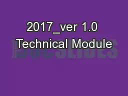 2017_ver 1.0 Technical Module