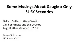 Some Musings About  Gaugino