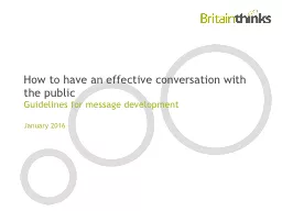 How to have an effective conversation with the public