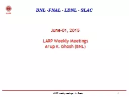 BNL -FNAL - LBNL - SLAC June-01,