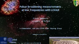 Pulsar broadening measurements