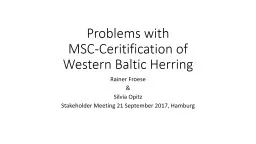 Problems  with   MSC- Ceritification
