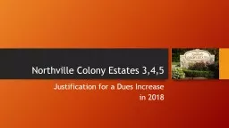 Northville Colony Estates 3,4,5