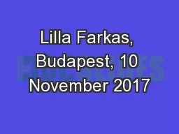 Lilla Farkas, Budapest, 10 November 2017