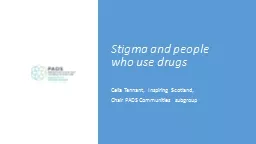 Stigma and people who use drugs