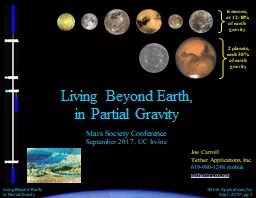 Living Beyond Earth,   in Partial Gravity