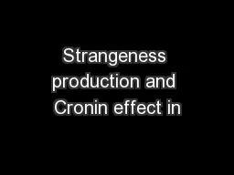 Strangeness production and Cronin effect in