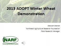 2013 ADOPT Winter Wheat Demonstration