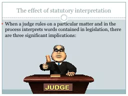 The effect of statutory interpretation