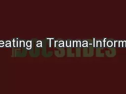 Creating a Trauma-Informed