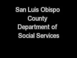 San Luis Obispo County Department of Social Services
