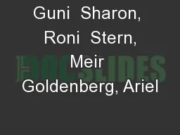 Guni  Sharon,  Roni  Stern, Meir Goldenberg, Ariel